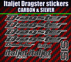 Italjet Dragster Decals Stickers CARBON & SILVER 9 piece set 50 70 125 172 180 