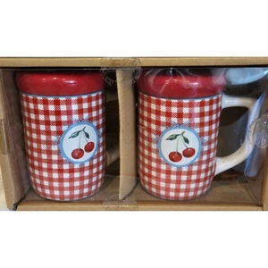 Kitchen Basics Vintage Kirschen Salz und Pfefferstreuer, Red Gingham, Neu - Bild 1 von 3