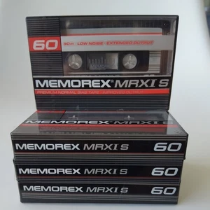 4 x Memorex MRXI S 60 blank cassette tape Type I NEW & SEALED - Picture 1 of 8