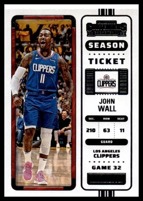 2022-23 Panini Contenders #71 John Wall Season Ticket Retail - Image 1 of 2