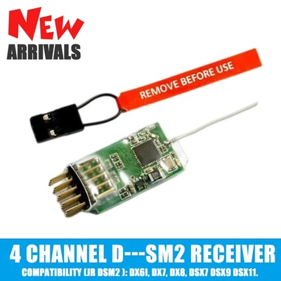 4100E Tragbar 2.4G 4-Kanal 4-Kanal Mikro-Empfänger für JR / Receiver DSM2-Sendvo - Bild 1 von 4
