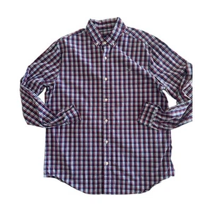 Vineyard Vines Shirt Men Large Plaid Long Sleeve Blue Check Big Whale Classic - Picture 1 of 20