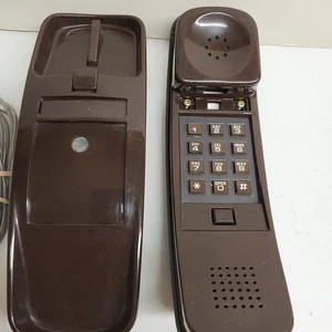 Vintage Brown TJ-5 Made in Taiwan Phone With Phone Line Tested - Picture 1 of 10