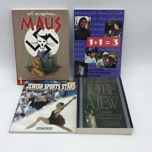 Lote de 4 libros para ser judío estrellas deportivas judías Maus Spiegelman Siegel Rabbi Chait - Imagen 1 de 12