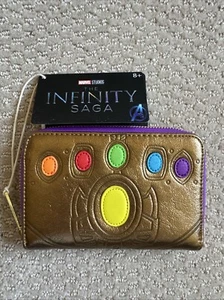 Loungefly Marvel Shine Thanos Gaunlet Zip Around Wallet - Picture 1 of 5