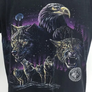 Vintage Gr. L TShirt AOP Eagle Wolf Cougar Riverbanks Zoo Columbia SC 94 - Bild 1 von 9
