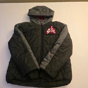 Nike Air Jordan Boys Black/Gray Puffer Jacket Size M (10/12) - Picture 1 of 5