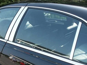 (FOR) 1998-2011 LINCOLN TOWN CAR 6 Piece Stainless Pillar Post Trim. 4-door - Bild 1 von 1