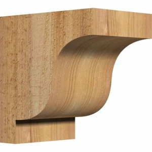 COR04X06X06NEW00RWR 4"W x 6"D x 6"H Newport Rough Sawn Corbel Western Red Cedar - Picture 1 of 11