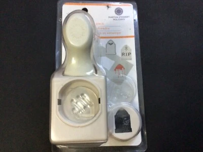 New Martha Stewart Halloween Tombstone Gravestone RIP Card Craft Punch Stamp Set - Image 1 of 3