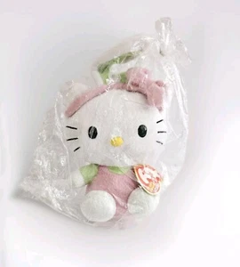 TY Sanrio Hello Kitty Beanie Baby Regenbogen Hasenohren Plüschtier Stofftier Neu mit Etikett - Bild 1 von 4
