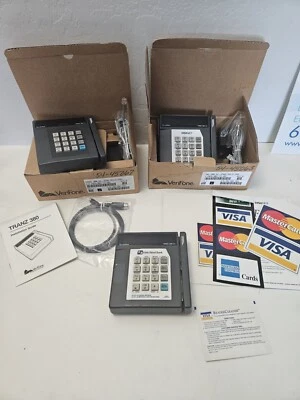 Lot of 3 Verifone Tranz 380 X2 Credit Card Processing Terminal Machine - Image 1 of 4