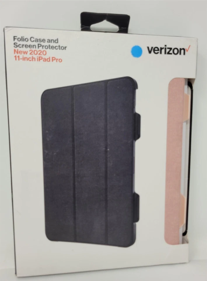 Verizon Folio Case & Tempered Glass Screen Protector for Apple iPad Pro 11" 2020 - Image 1 of 2