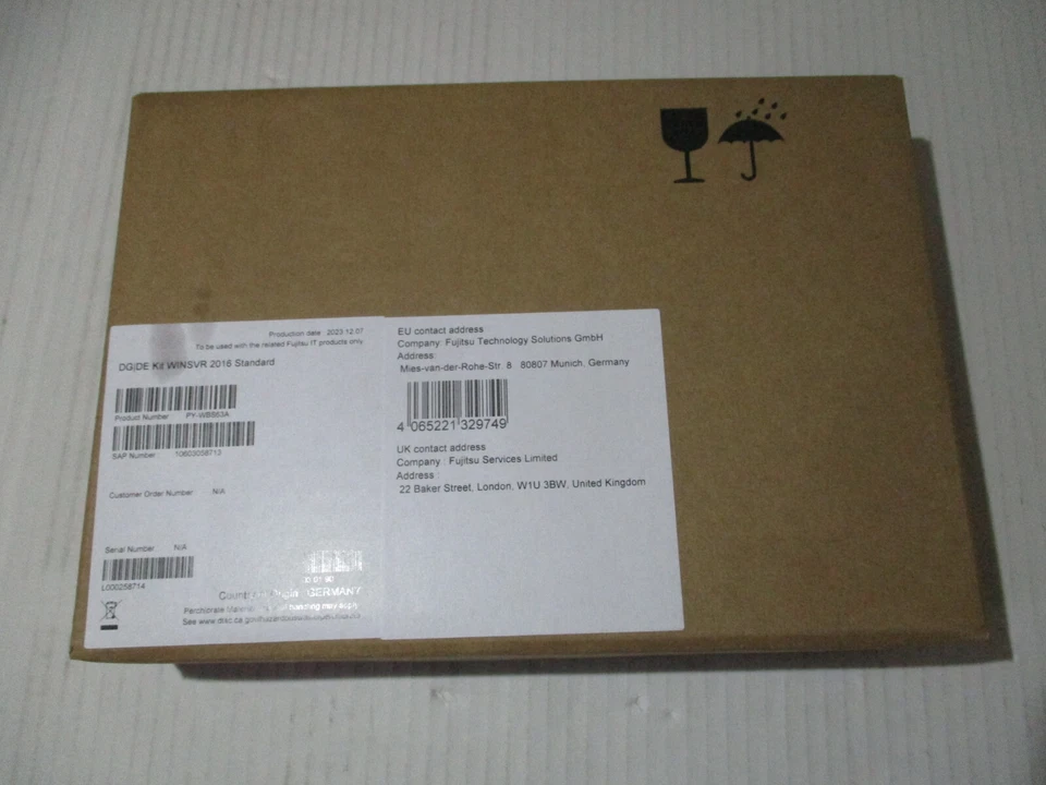 Fujitsu Windows Server 2016 Standard DOWNGRADE AND DOWN-EDITION DVD PY-WBS63A-