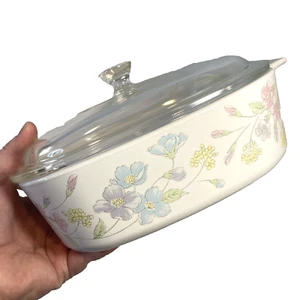 Vintage Corning Ware Kasserolle 2qt Pastell Bouquet A-2-B Pyrex Glasdeckel P-9-C - Bild 1 von 11