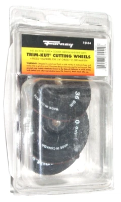 Forney Trim-Kut Wheels Grind & Sand 1/4" Mandrel Various Grit Canada 4pk - 72454 - Image 1 of 2
