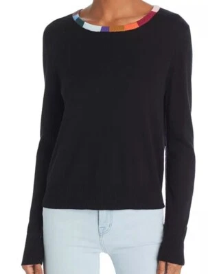 Suéter Splendid X Margherita Color Negro Viscosa y Cachemira Bloques de Color NUEVO S Foto 1 de 4