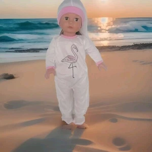 Vêtements de poupée 46 cm gotz, bella, gégé, Corolle, Pyjama Et Bonnet  - Imagen 1 de 24