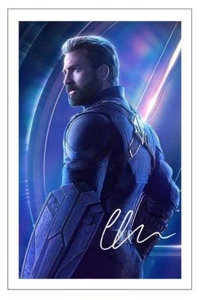 CHRIS EVANS AVENGERS INFINITY WAR SIGNED 6x4 PHOTO AUTOGRAPH CAPTAIN AMERICA - Picture 1 of 1