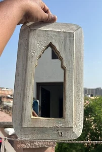 Antique Wooden Hand Painted Wall Hanging Long Mirror Frame Decorative - A109 - Picture 1 of 10