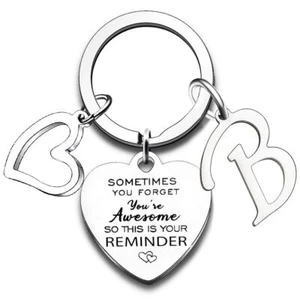 Inspirational Gifts for Women Friends Initial Keychain A-Z Letter Letter B - Picture 1 of 3