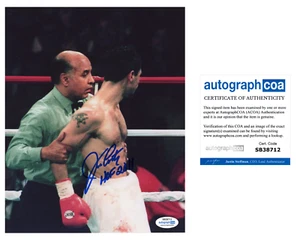 JOE CORTEZ SIGNED 8X10 PHOTO PROOF ACOA AUTOGRAPHED BOXING REFEREE RACC - Picture 1 of 4