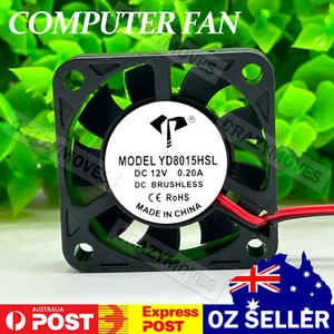 80x80mm DC 12V Brushless Silent Computer PC Case Cooling Cooler Fans Black VIC - Picture 1 of 8