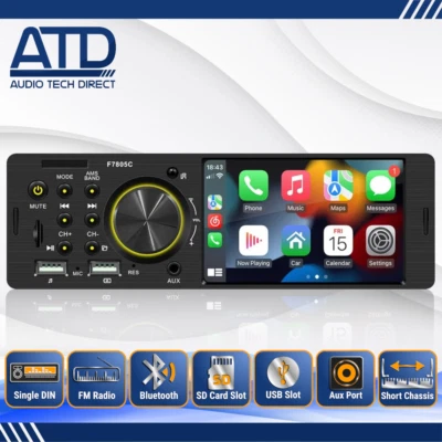 ITB Carplay Autoradio Android Auto Mechless Single DIN BT Universal AUX USB SD