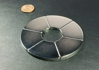 One Large Neodymium N52 Ring Magnet Strong Rare Earth 3" Healing Star Of David