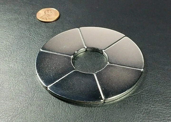 One Large Neodymium N52 Ring Magnet Strong Rare Earth 3" Healing Star Of David