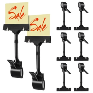10 Pcs Porta Etichette Morsetto Per Display Cartelli Promozionali - Picture 1 of 11