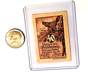 1921 AUSTRIA 0,40 HELLER BRANDENBERG Red Rooster Currency Banknote Geldschein - Picture 1 of 7