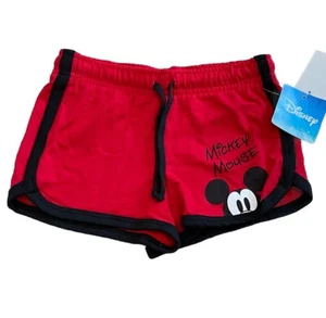 NWT Disney Licensed Mickey Mouse Drawstring Play/Lounge Shorts Red KIDS Sz 6/6X - Picture 1 of 7