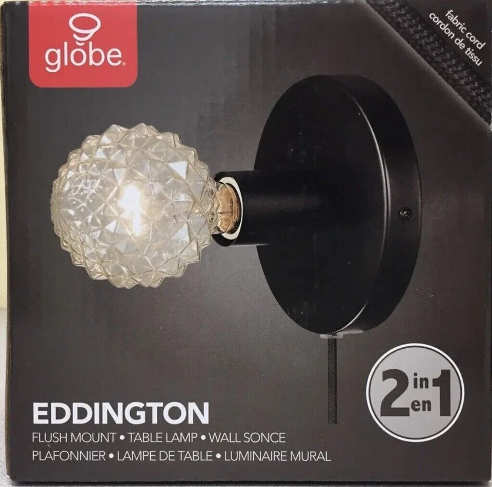 Globe Electric 60749 3 in 1 Hardwire or Plug-In **Bulb Not Included*** - Image 1 of 1