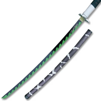 Demon Slayer - Sanemi Shinazugawa Espada Nichirin Verde Katana Metal Foto 1 de 3