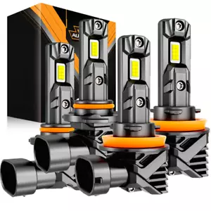 AUXBEAM for 2019 2020 Ram 2500 3500 Canbus LED Headlight Bulbs High Low Beam 1:1 - Picture 1 of 15