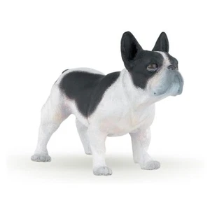 Figure Bulldog francese Papo #54006 cani e gatti bianco nero nuove con scatola lunghezza 3" - Foto 1 di 1