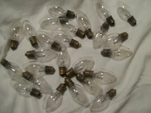 C-7 CHRISTMAS LIGHTS USED TESTED LOT OF 25 CLEAR  - Picture 1 of 2