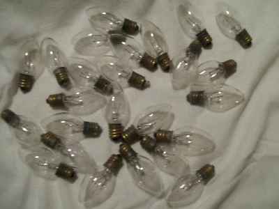 C-7 CHRISTMAS LIGHTS USED TESTED LOT OF 25 CLEAR  - Image 1 of 2