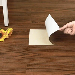 10 Pcs 35"x6" Wood Grain Peel and Stick Floor Tile for Bathroom Kitchen Bedroom - Picture 1 of 7