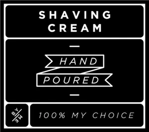 SMALL Shaving Cream Decal - Black (removable/ reusable/ waterproof label) - Foto 1 di 3