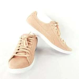 Puma Damen 9,5 US Vikky AOS Metallic Logo Sneaker Blush Pink Wildleder Pumps Schuhe - Bild 1 von 11