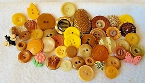 50+ Assorted Buttons New & Used, Bakelite, Glass, Shell, Metal, Lucite Lot B19 - Picture 1 of 9