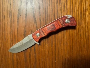 New Muela All Terrain Coral Pakkawood, Stonewashed Steel w/Leather sheath ATB-9R - Picture 1 of 5
