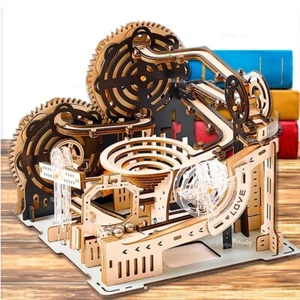 DIY 3D Wooden Marble Run Puzzle Kit - Mechanical Model Building Set STEAM - Picture 1 of 7