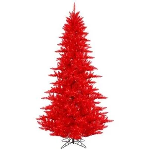 Vickerman K161356LED Red Fir Dura-Lit Christmas Tree with Red LED Lights 5.5... - Picture 1 of 1