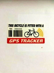 4 GPS TRACKER MONTIERTE AUFKLEBER 75 mm x 40 mm FAHRRADRAHMEN BESTE QUALITÄT FAHRRADFAHRER  - Bild 1 von 1