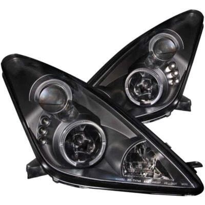 ANZO 2000-2005 Toyota Celica Projector Headlights w/ Halo Black - Image 1 of 4