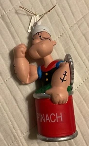 KFS Popeye Sailor 1998 adorno navideño lata de espinacas decoración decoración - Imagen 1 de 4
