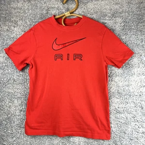Nike Air embroidered t shirt red Size XS Long Loose Fit heavy cotton Jordan - Picture 1 of 9